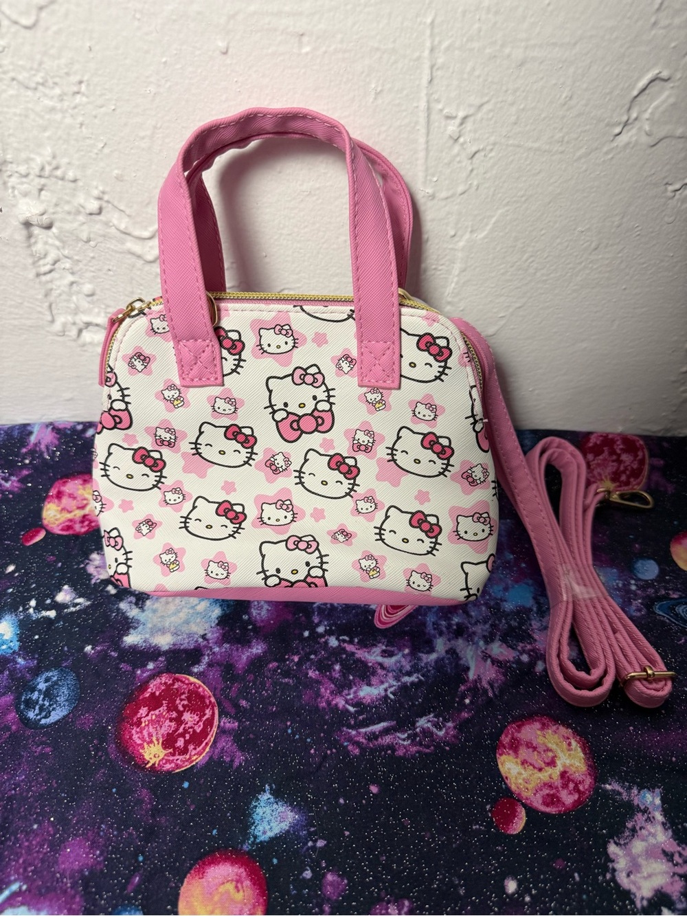 Hello Kitty Sanrio Pink White Crossbag Handbag Purse